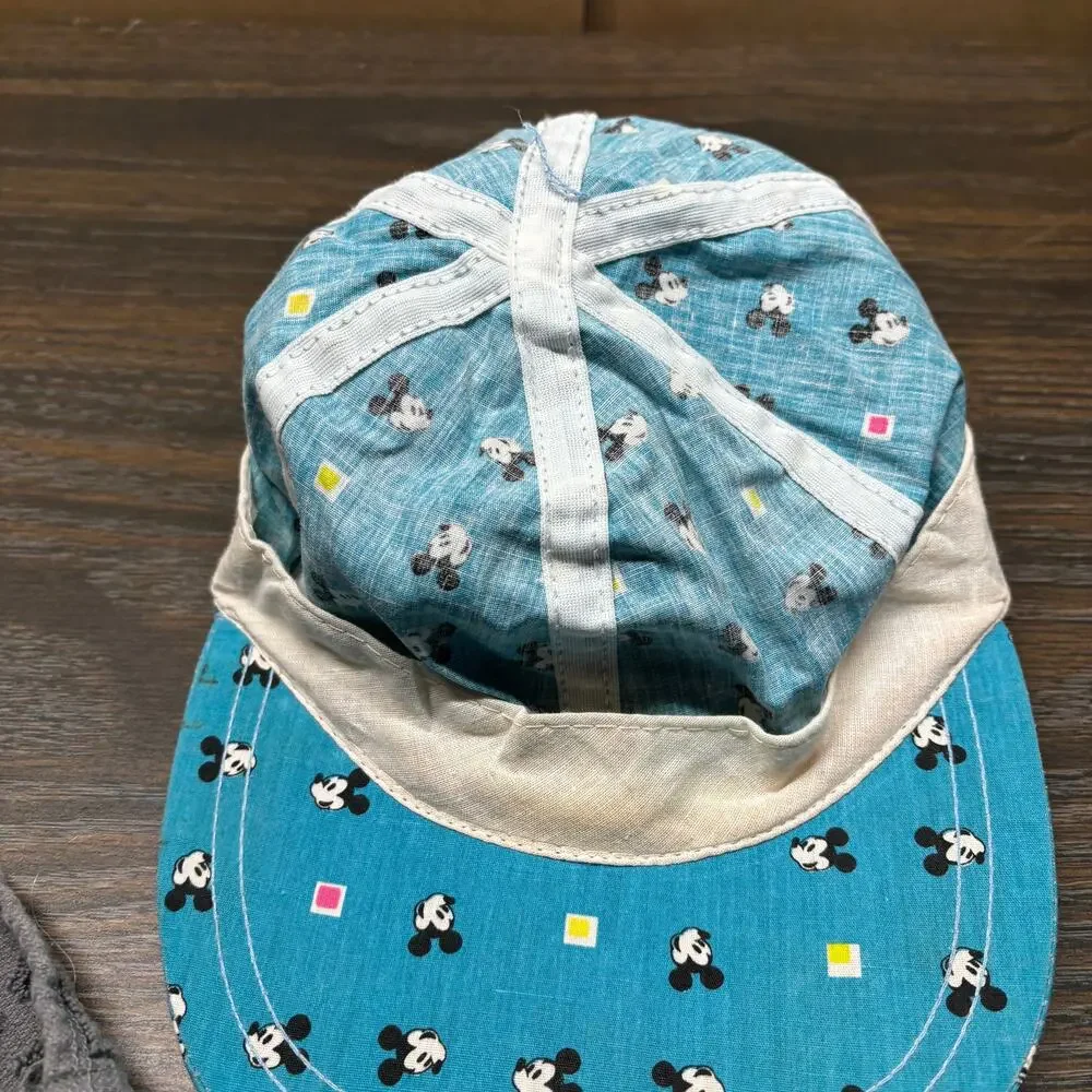 Vintage Disney Mickey Mouse Hat Cap Kids One Size All Over Print USA Made